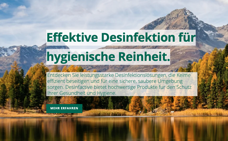 Moderner Shopify-Shop für Desinfactive Hygieneprodukte
